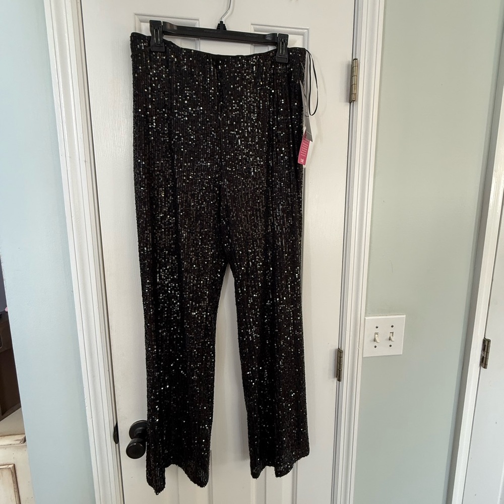 MSK (fully lined) Black Sequin Pants